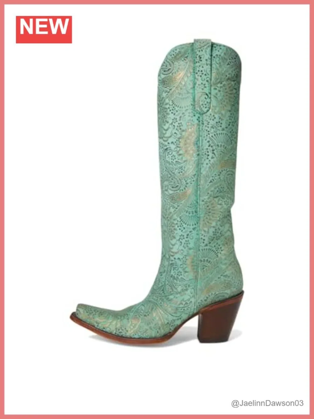 Corral Boots Womens Floral Snip Toe Pull On Over the Knee High Heel Leather